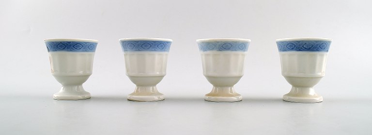 4 Royal Copenhagen Blue Fan Egg cup # 11504.
