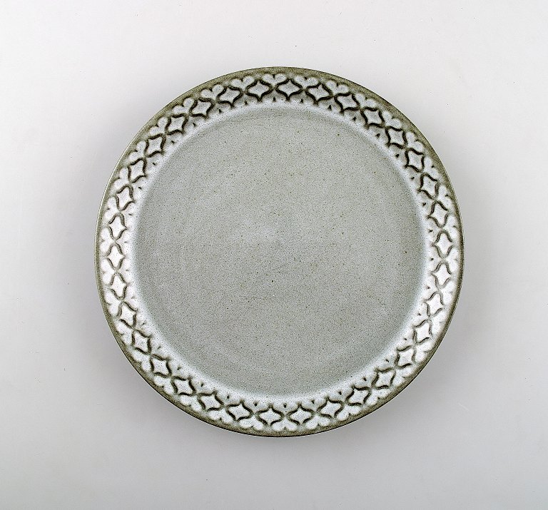 Bing & Grondahl Stoneware Grey Cordial 3 Cake plates.
Jens Quistgaard.