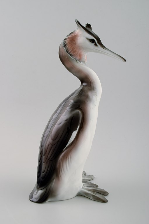 Rörstrand porcelain figurine, grebe.
