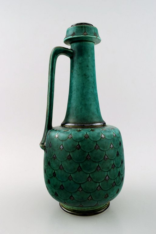 Wilhelm Kåge/Kage, Gustavsberg, Argenta Art deco large vase / bottle.