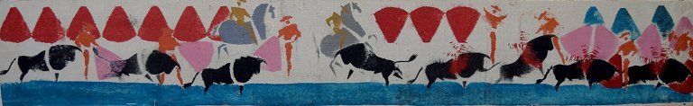 LASSE LINDQVIST, Swedish painter. Corrida, Sombra, tempera on canvas.