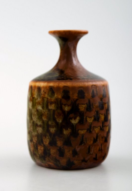 Stig Lindberg (1916-1982), Gustavsberg Studio hand, ceramic miniature vase.