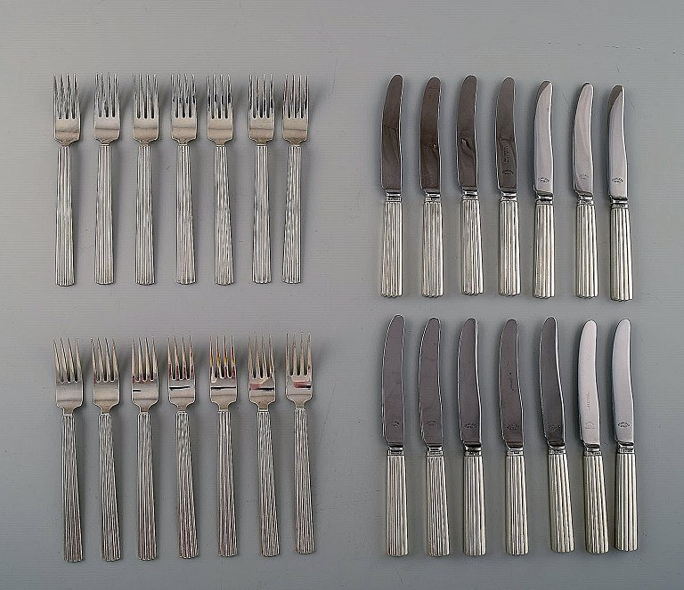 Bernadotte silverware Georg Jensen complete lunch / fruit / child service for 14 
pers.