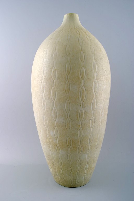 Carl-Harry Stålhane for Rørstrand, large ceramic floor vase.
Sandstone glaze.