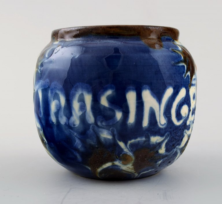 Kähler, Denmark, glazed stoneware vase. 1940s.