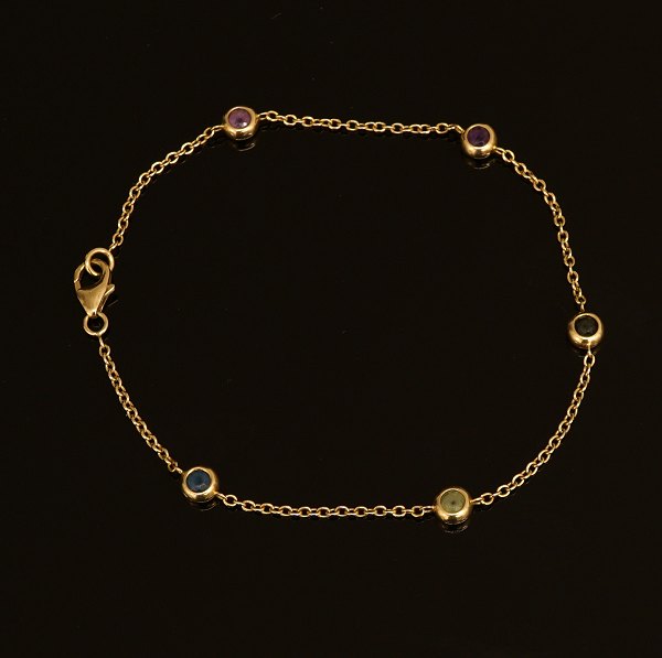 Charlotte Lynggaard: Armband, "Boble", 18kt Gold. L: 19cm