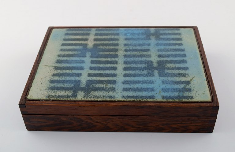 Danish design: rosewood box with enamel work.