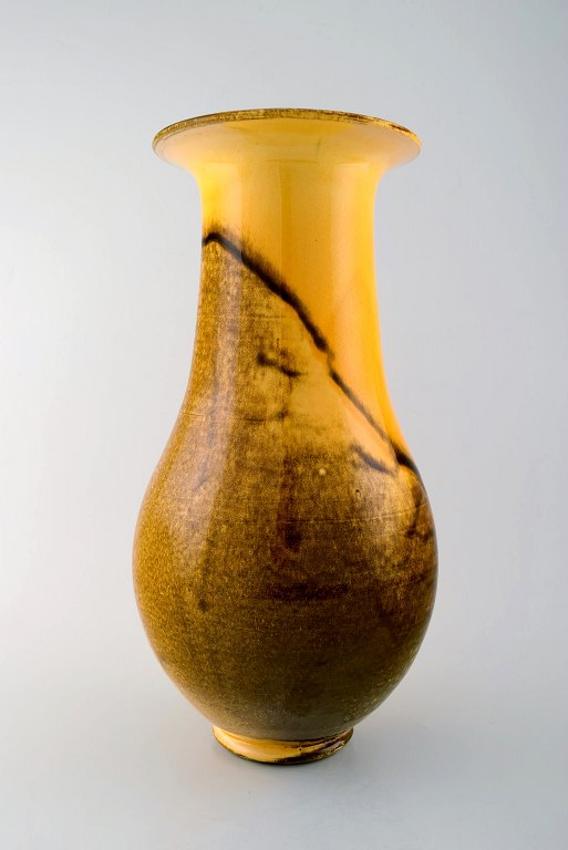 Large Kähler, HAK, Svend Hammershoi, glazed stoneware vase.
