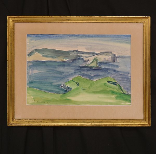 Samuel Joensen-Mikines, 1906-79: Watercolor. Signed and dated 1959. Visible 
size: 39x51cm. With frame: 44x56cm