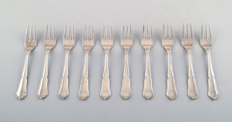 5 cake forks "Annemarie" Danish silver (830).
