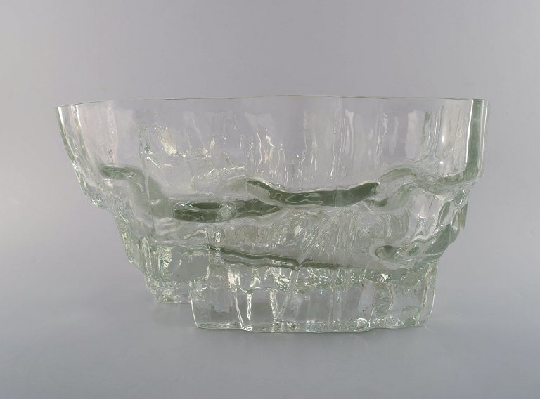 Iittala, Tapio Wirkkala huge art glass bowl. Model Number 3543.