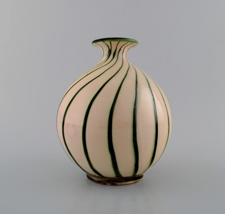 Kähler, Denmark, glazed stoneware vase in modern design.
