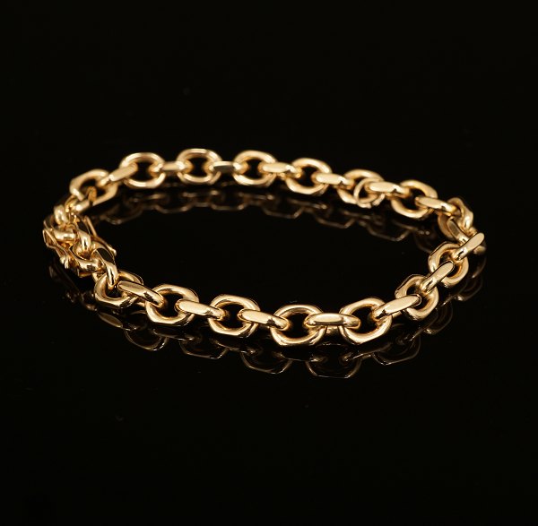 H. C. Hansen: Kräftiges Anker Armband, 14kt Gold. L: 21cm. G: 34,5gr