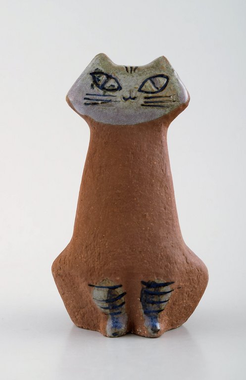 Lisa Larson for Gustavsberg. Stoneware figure of sitting cat.
