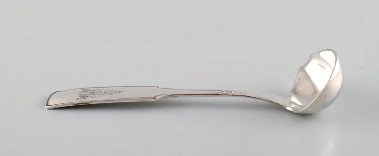 Hans Hansen silverware number 2. butter spoon/small sauce spoon in all silver. 1938.