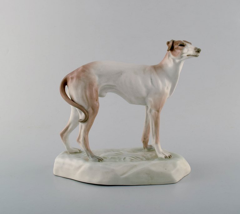 Amphora porcelain figure of greyhound/borzoi. Czechoslovakia. 1930 /40 s. Rare 
figure.