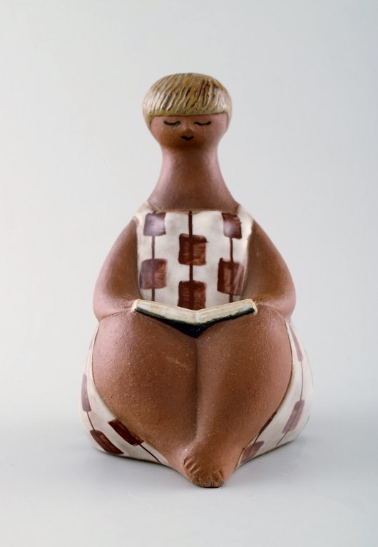 Figure, Lisa Larson for Gustavsberg, "Charlotta", glazed ceramics.
