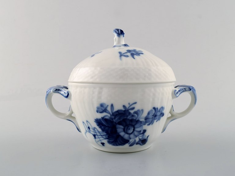 Blue flower curved lidded sugar bowl from Royal Copenhagen.
