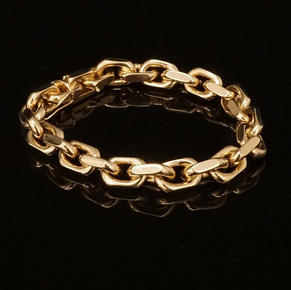 Ove Fogh Pedersen: Kräftiger Anker Armband, 14kt Gold. L: 20cm. G: 70,2gr