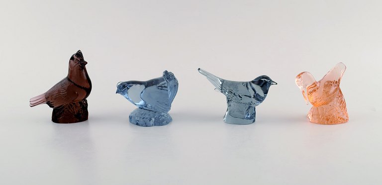 Paul Hoff for Svenskt Glas, 4 birds in art glass. WWF.
