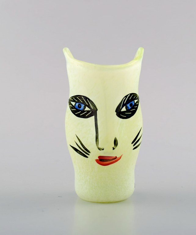 Ulrica Hydman Vallien for Kosta Boda, Sweden. Vase in mouth blown art glass 
decorated with women