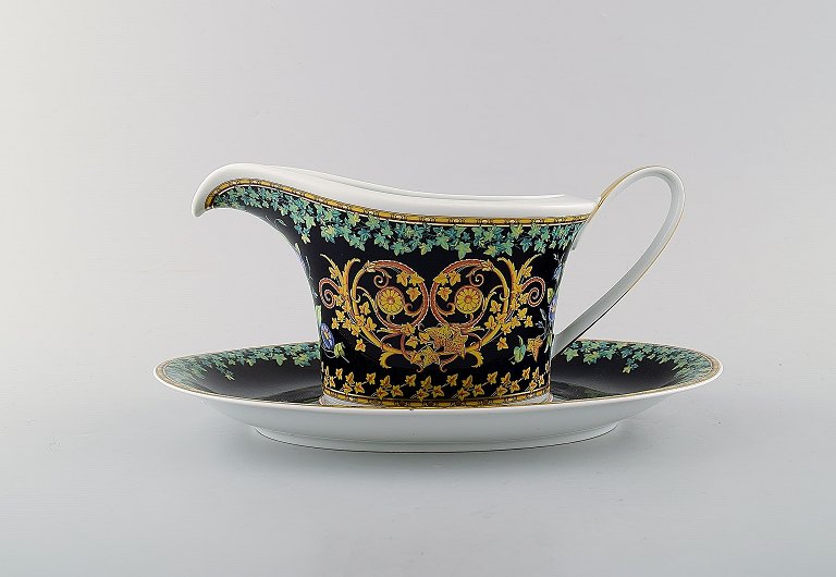 Gianni Versace for Rosenthal. "Gold Ivy" Sauce boat. classical style.
