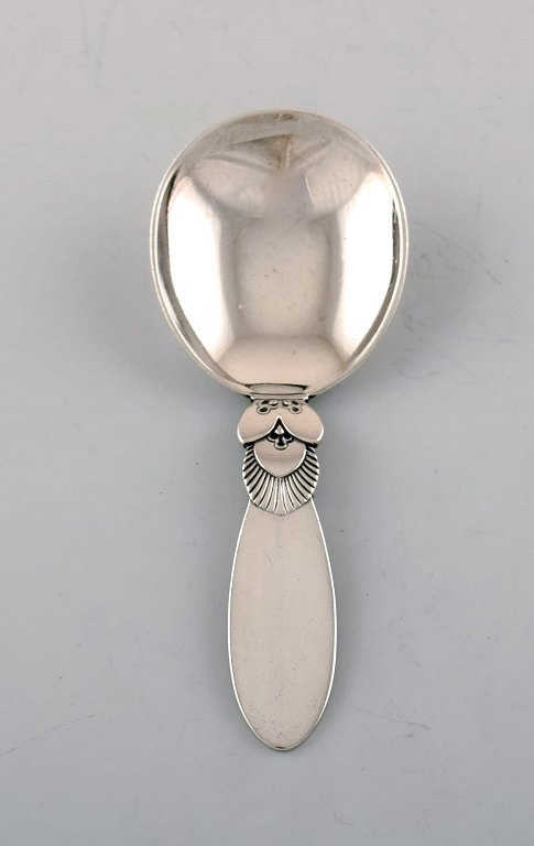 Rare Georg Jensen Cactus jam spoon in Sterling silver. 1933-44.
