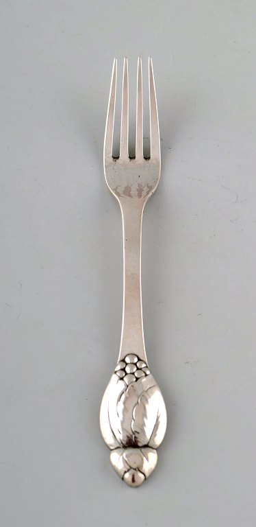Evald Nielsen number 6, lunch fork in all silver. 1920