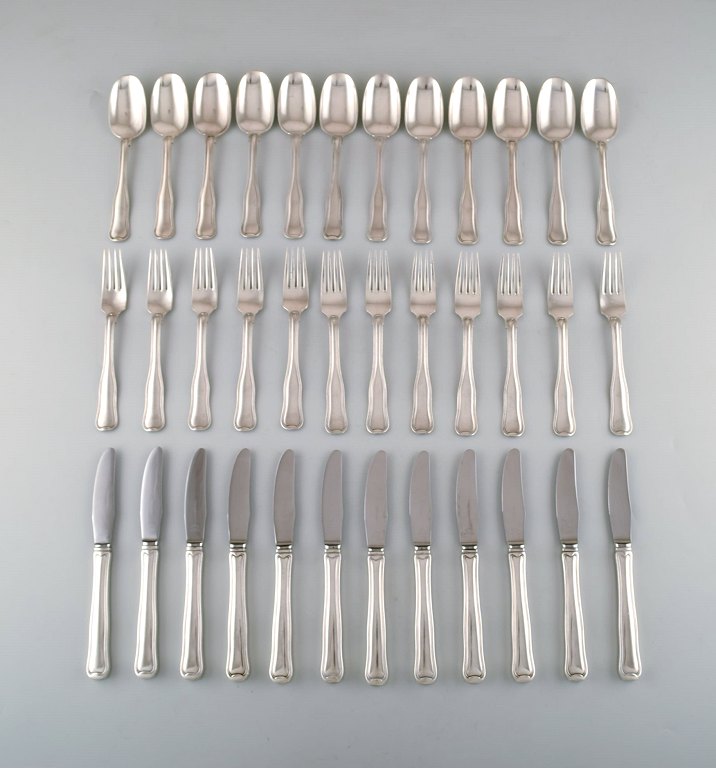 Georg Jensen Old Danish lunch cutlery in sterling silver. Lunch service for 
twelve people.
