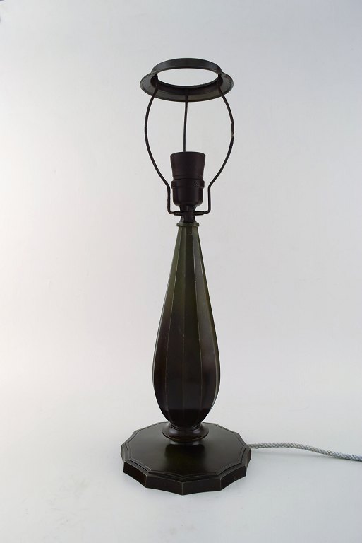 Just Andersen table lamp in patinated disko metal.
