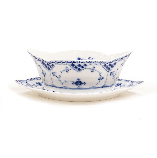 Royal Copenhagen: Sauciere, Zwiebelmusster. #1/587. L: 26cm