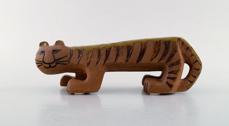Lisa Larson for Gustavsberg stor tiger/kattedyr i keramik. 1970