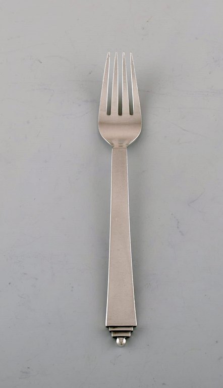 Georg Jensen "Pyramid" dinner fork. Four pieces in stock.
