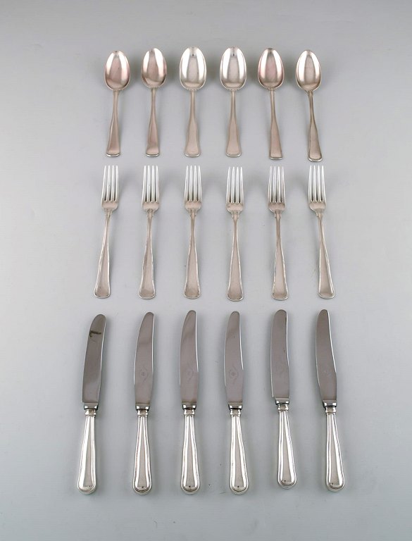 Cohr, Danish silversmith and others. lunch cutlery in silver (830). Complete set 
for six people. Dated 1930-50.