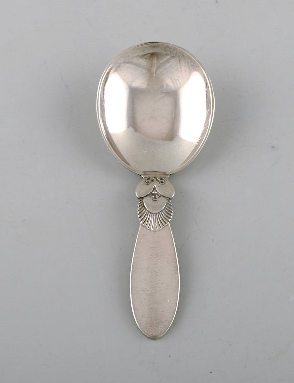Rare Georg Jensen Cactus jam spoon in Sterling silver. 1933-44.
