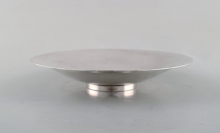 Georg Jensen Sterling Silver hammered dish on foot. Designed by Harald Nielsen # 
620B.
