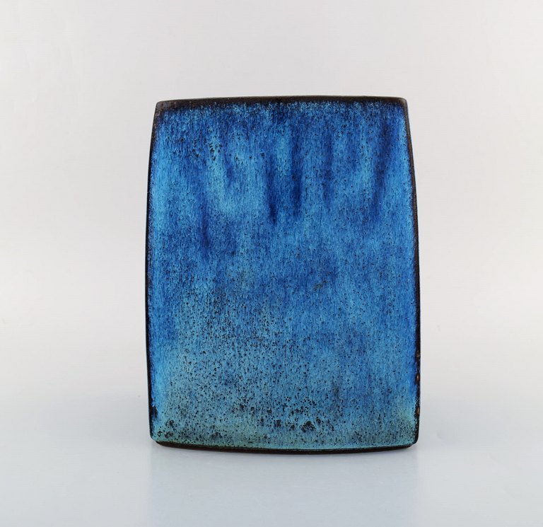 Stogo, Denmark. Stylish vase in glazed ceramics. Beautiful glaze in turquoise 
shades. 1960 / 70