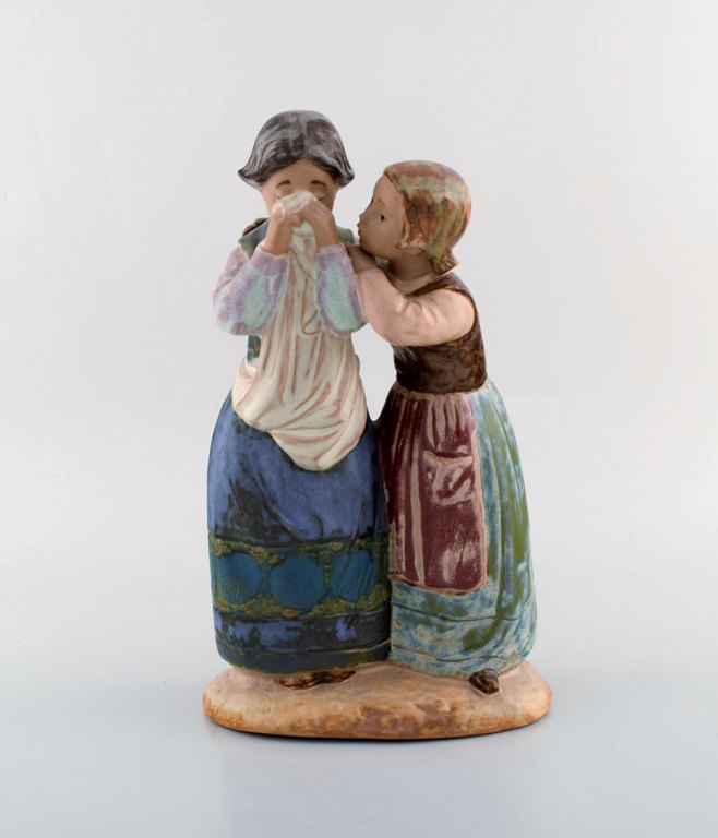 Lladro, Spanien. Stor figur i glaseret keramik. Sent 1900-tallet.
