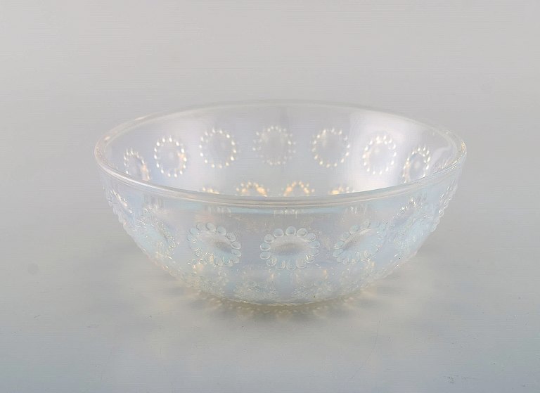 Early René Lalique "Asters" bowl in art glass. Dated before 1945.
