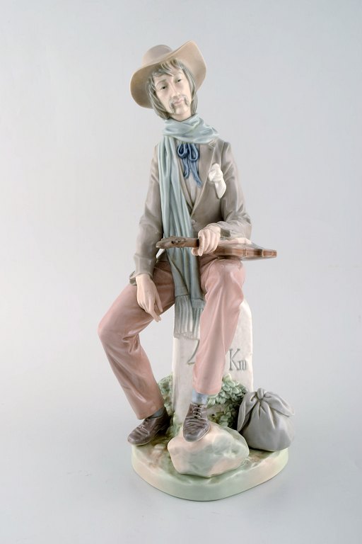 Lladro, Spain. Large porcelain figure. Troubadour. 1980 / 90