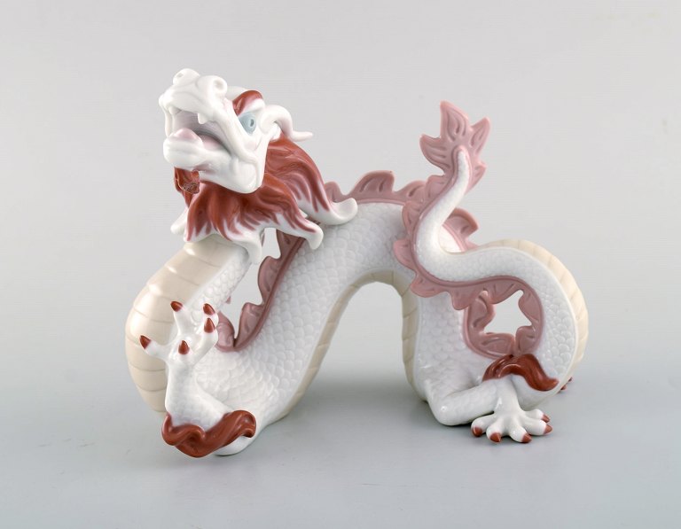 Lladro, Spain. Dragon in porcelain. Dated 1999.
