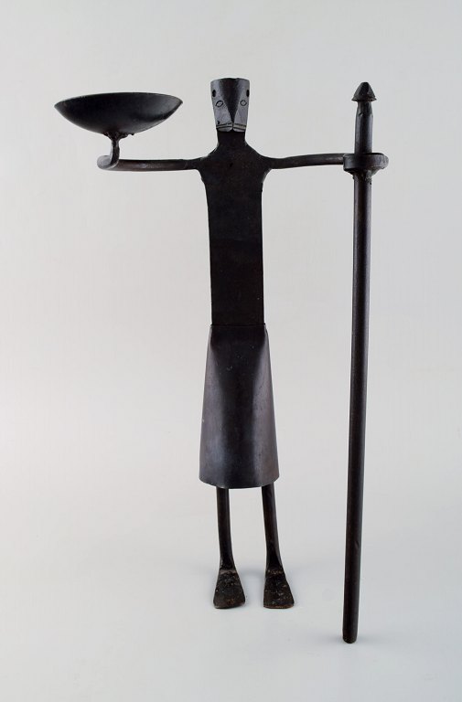 Scandinavian candleholder in wrought iron. 1960 / 70