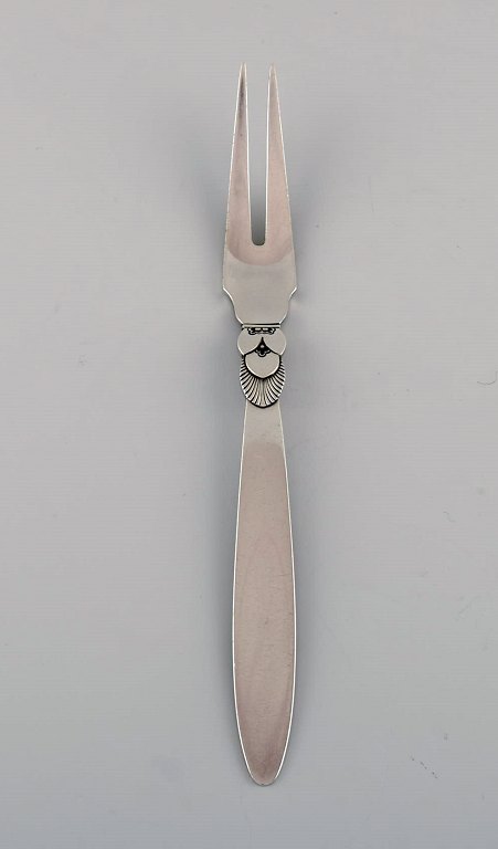 Georg Jensen Cactus meat fork in sterling silver.
