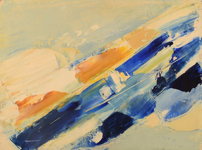 Hugo Ståhle (1921-2015), Sweden. Oil on canvas. Abstract composition. 1960 / 
70