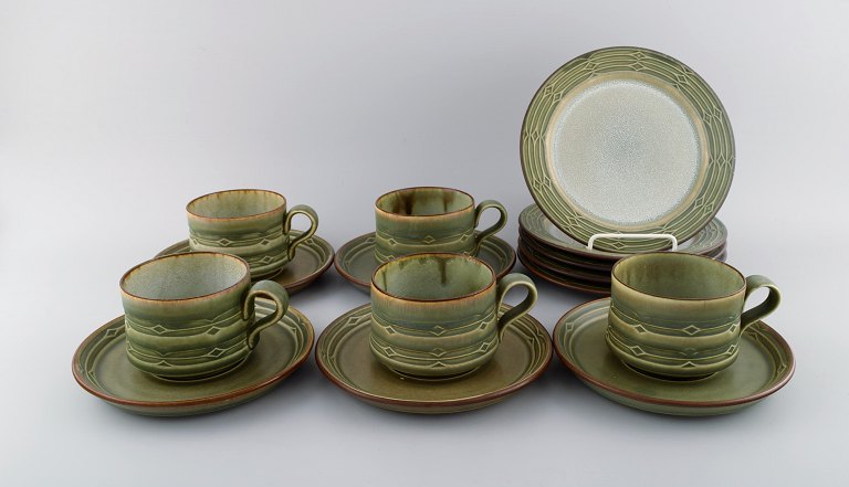 Jens H. Quistgaard (1919-2008) for Bing & Grondahl. Rune coffee service for five 
people in glazed stoneware. 1960 / 70s.
