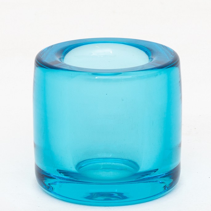 Per Lütken / HolmegaardVase in blue glass. Signed.1 pc. in stockOriginal condition
