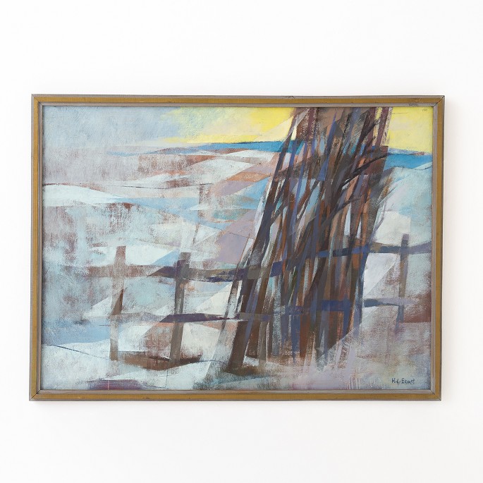 Helge Ernst Painting. Oil on canvas. Signed.1 pc. in stockOriginal condition