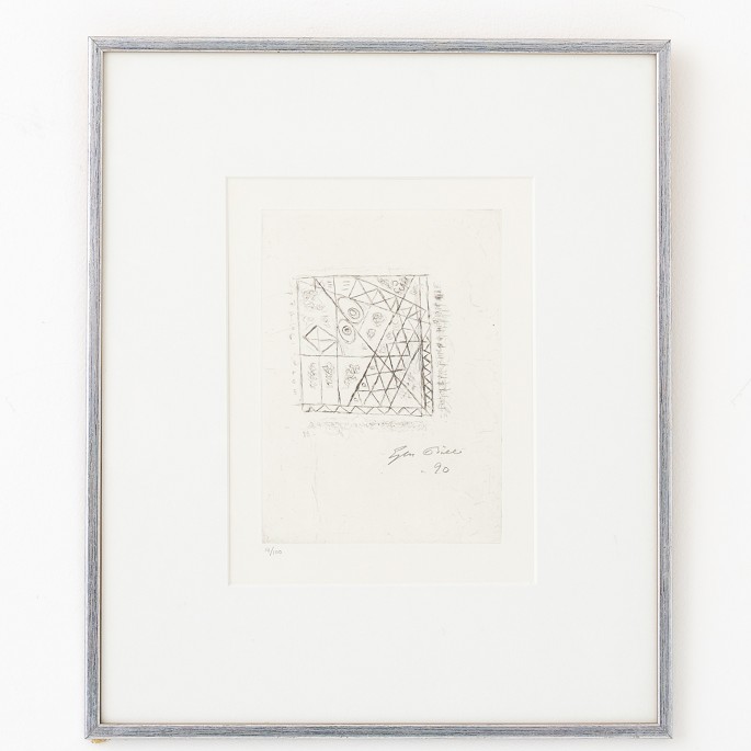 Ejler Bille Etching. Signed. 1990.1 pc. in stockOriginal condition