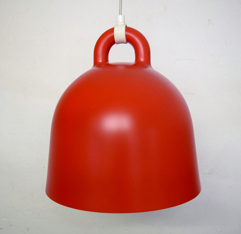 Andreas Lund and Jacob Rudbeck for Normann Copenhagen. Bell pendant in red 
lacquered aluminum. Made in limited edition in this color. 21st century.
