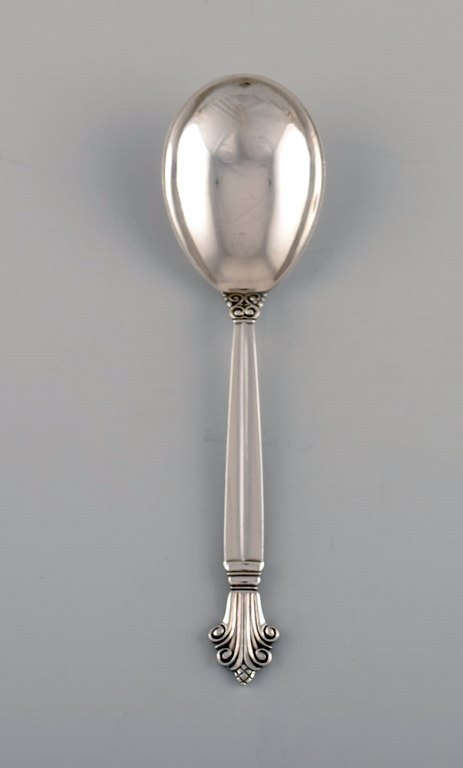 Georg Jensen Acanthus serving spoon in sterling silver.
